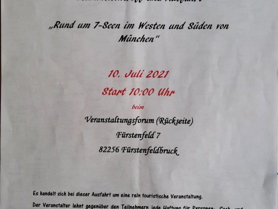 Stammtisch Oberbayern Ausfahrt Juli 2021